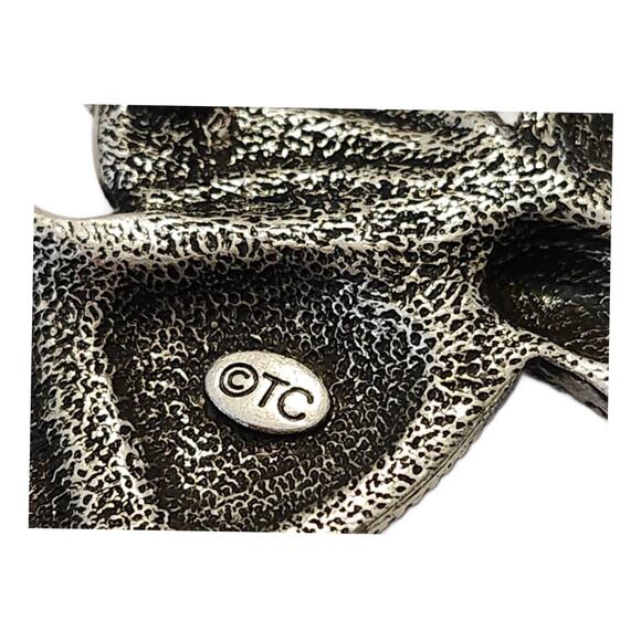 Vintage Enamel and Crystal Christmas Angel Brooch Pin, by Tanya Creations, 2" L - Picture 4 of 11